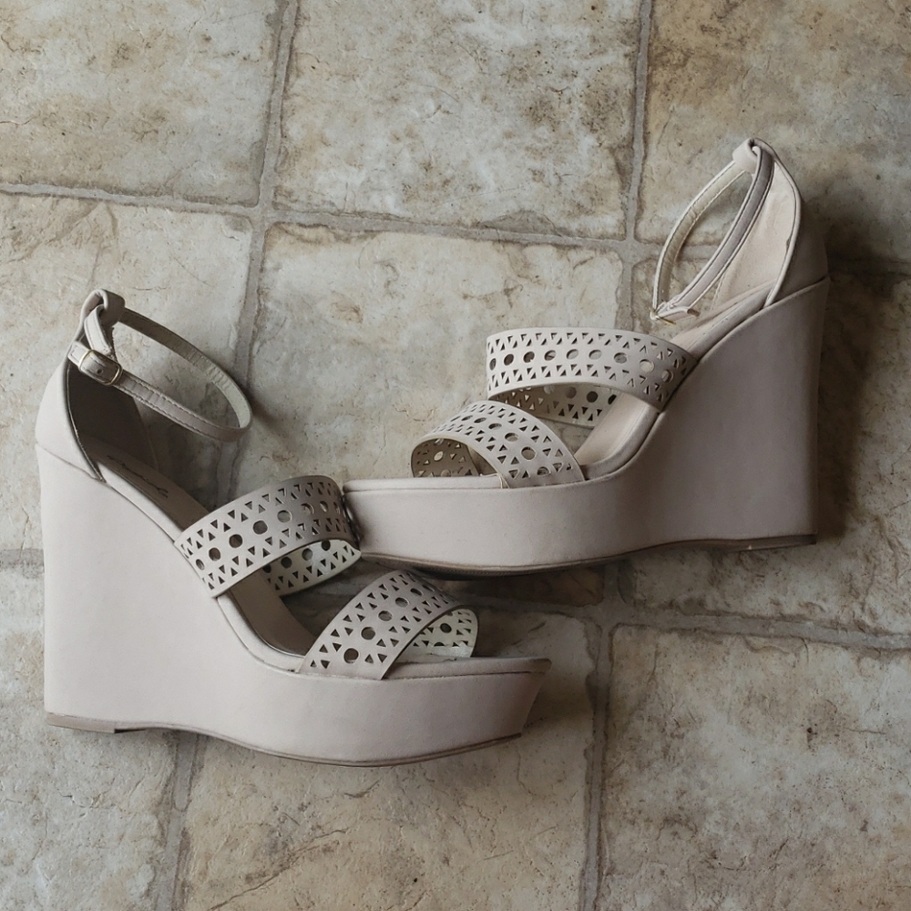 Nude Wedged Heels